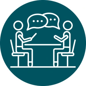 Dos personas hablando